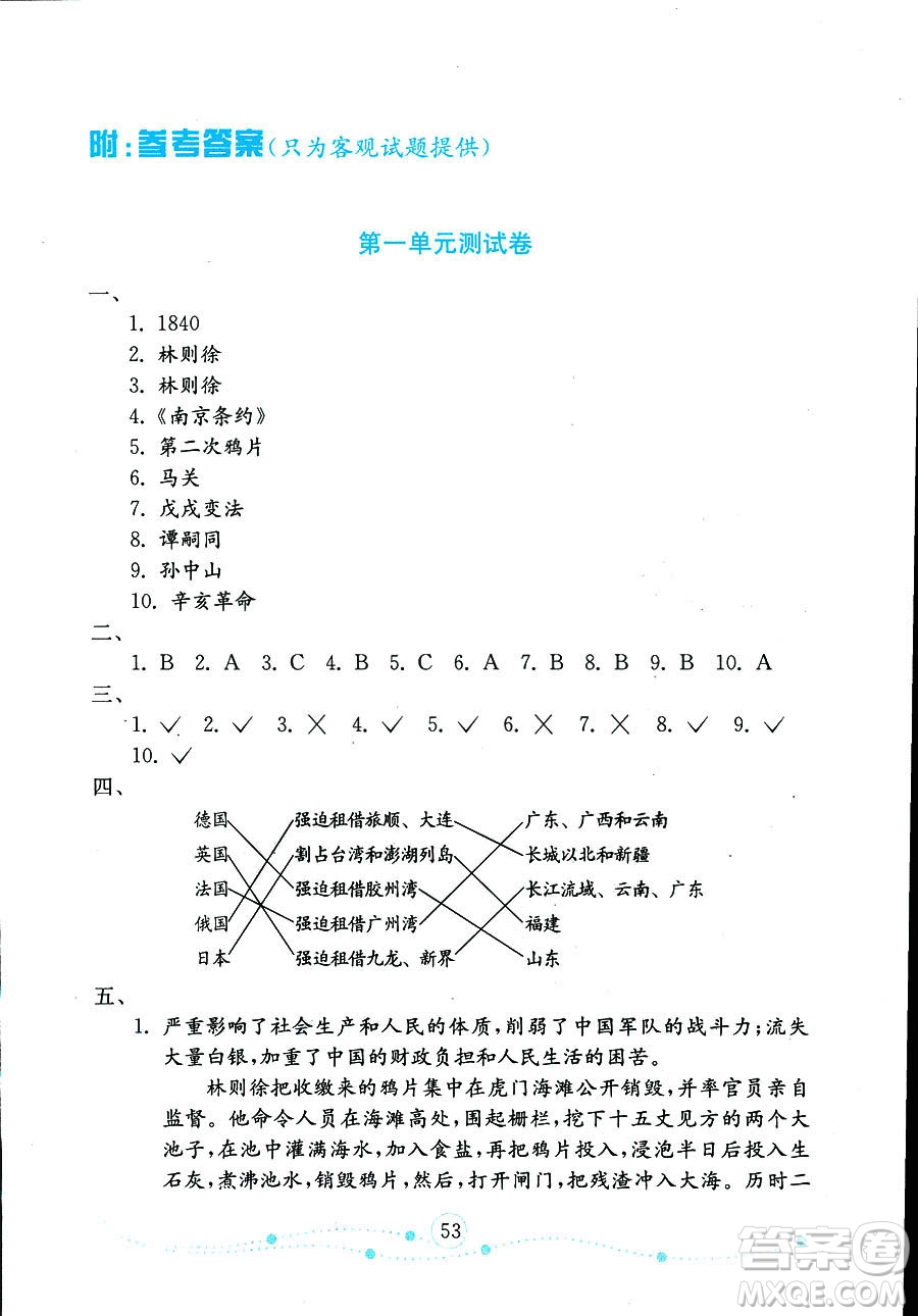 9787532898855金版2018金鑰匙小學品德與社會試卷六年級上冊魯人版答案