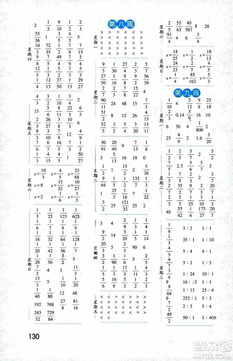 2018年修訂版經(jīng)綸學(xué)典口算達人六年級數(shù)學(xué)上冊江蘇國際參考答案