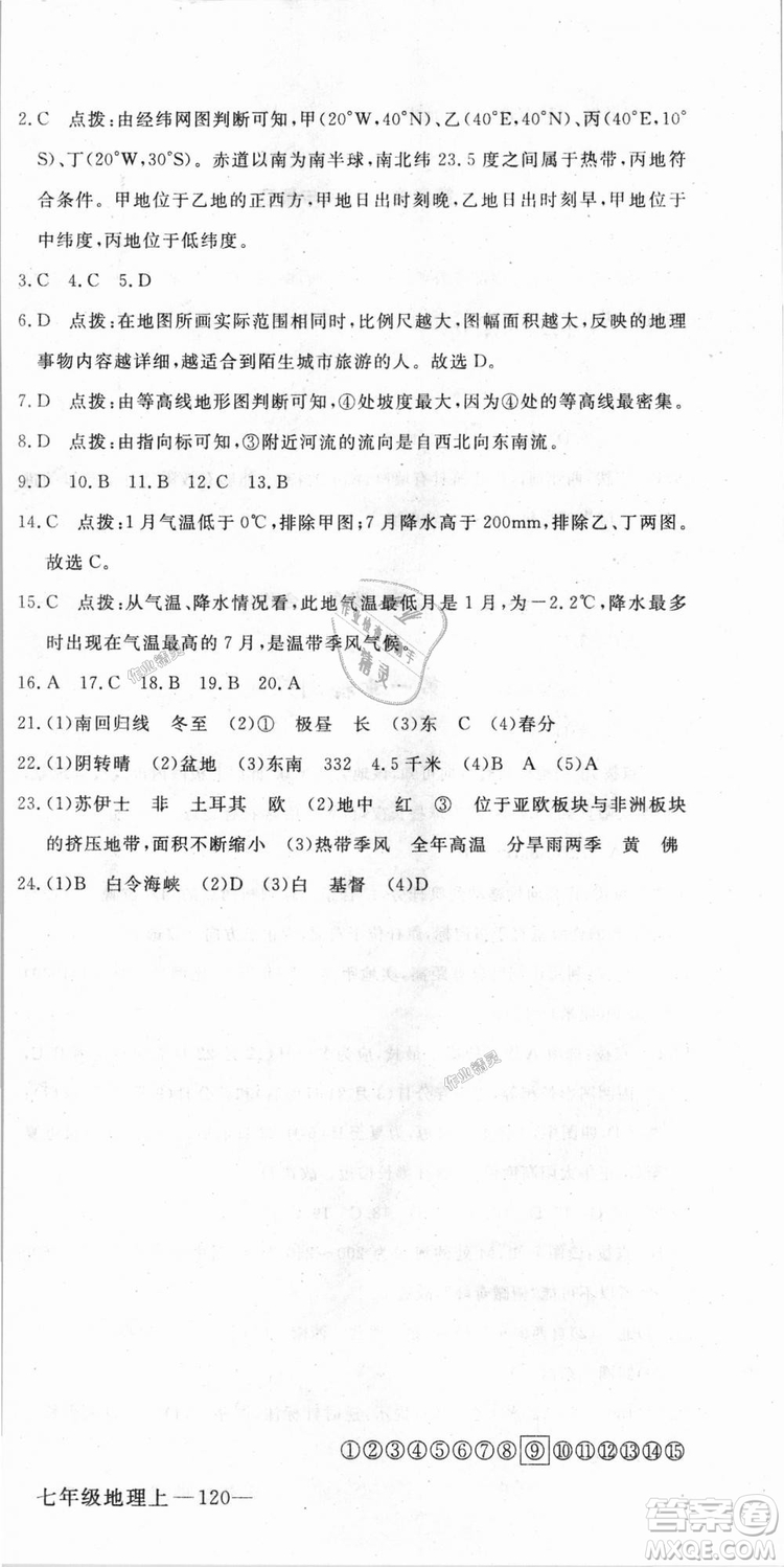 9787543083677學(xué)練優(yōu)地理七年級上冊2018秋優(yōu)翼叢書J版RJ人教版答案