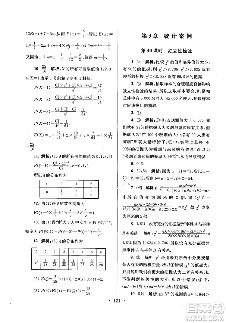 2018秋南通小題高中數(shù)學選修2-2第6版參考答案