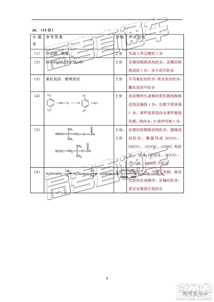 2019屆高三佛山一模理綜試題及參考答案