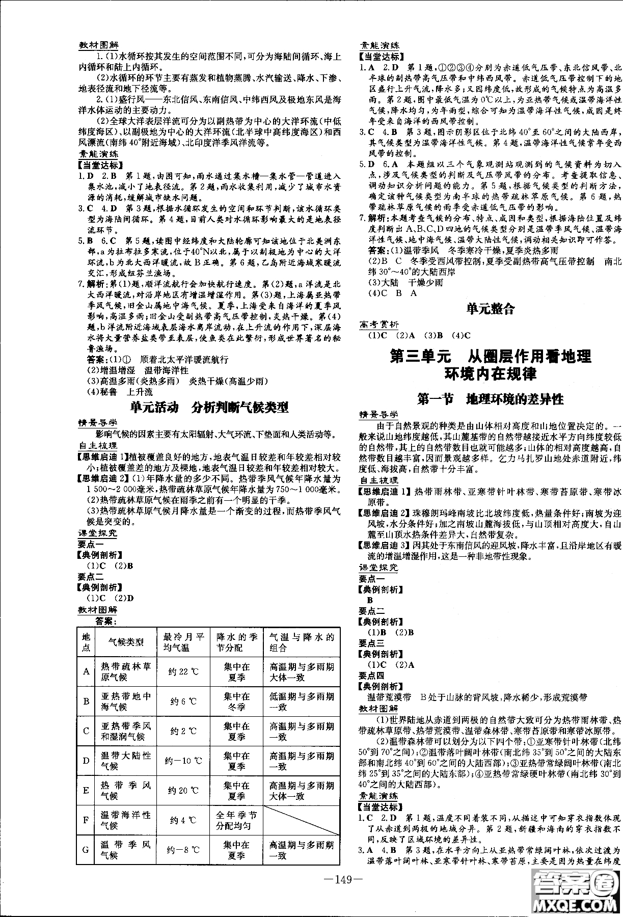 9787540558093百年學典2019版高中全程學習導(dǎo)與練必修1地理LJ魯教版參考答案