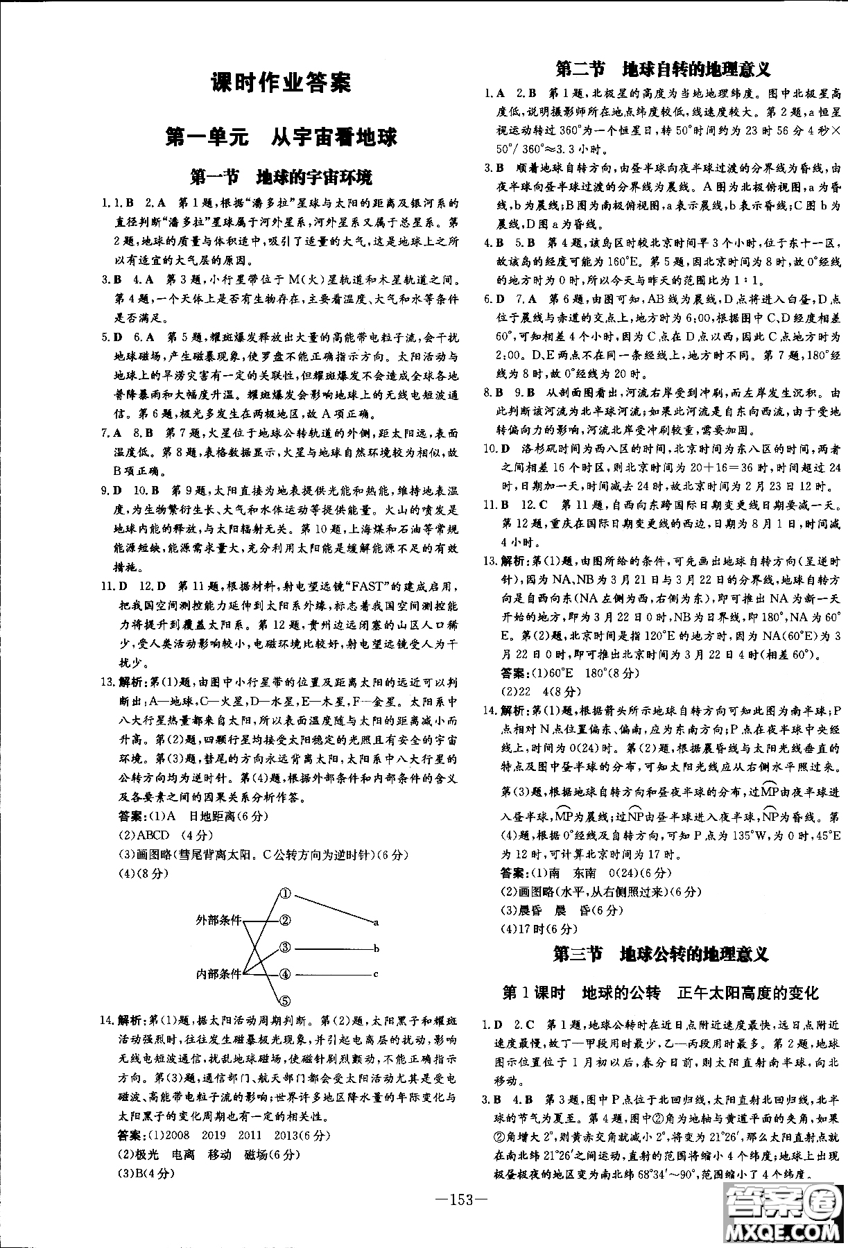 9787540558093百年學典2019版高中全程學習導(dǎo)與練必修1地理LJ魯教版參考答案