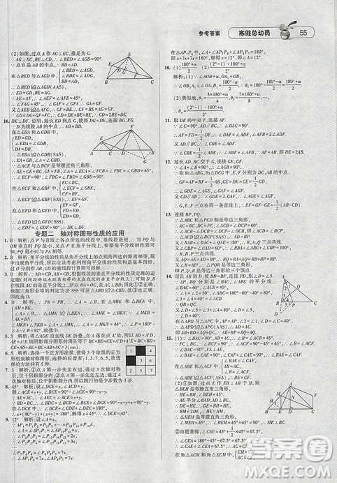 經(jīng)綸學(xué)典2019年江蘇國(guó)標(biāo)版寒假總動(dòng)員八年級(jí)數(shù)學(xué)答案