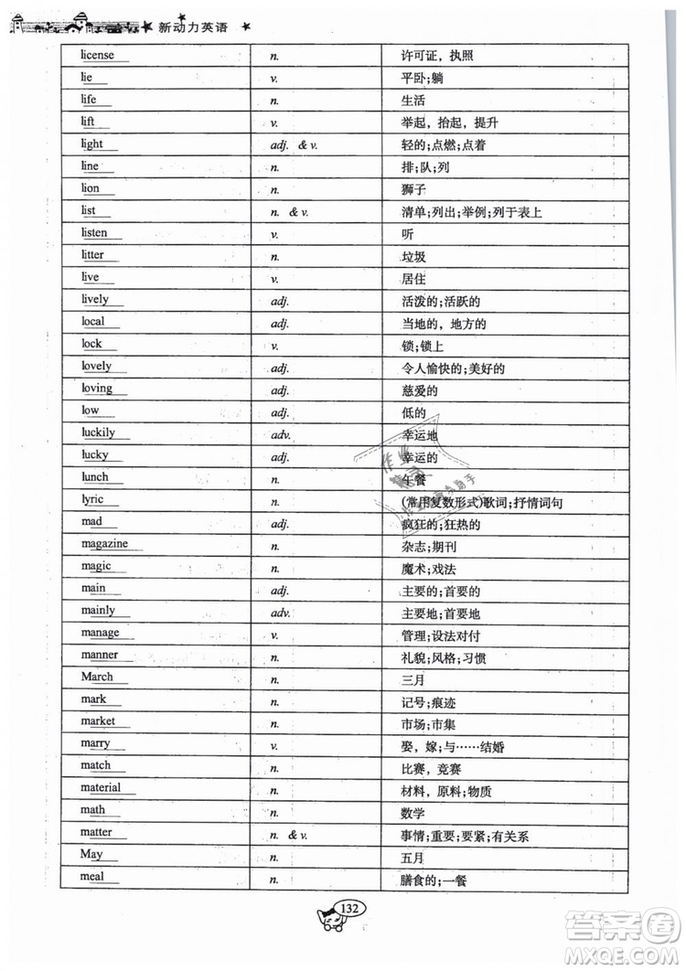 全新版2019新動力英語螺旋學(xué)習(xí)法人教版九年級下冊參考答案