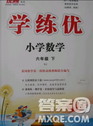 優(yōu)翼叢書2019版學(xué)練優(yōu)小學(xué)數(shù)學(xué)六年級下冊SJ蘇教版參考答案