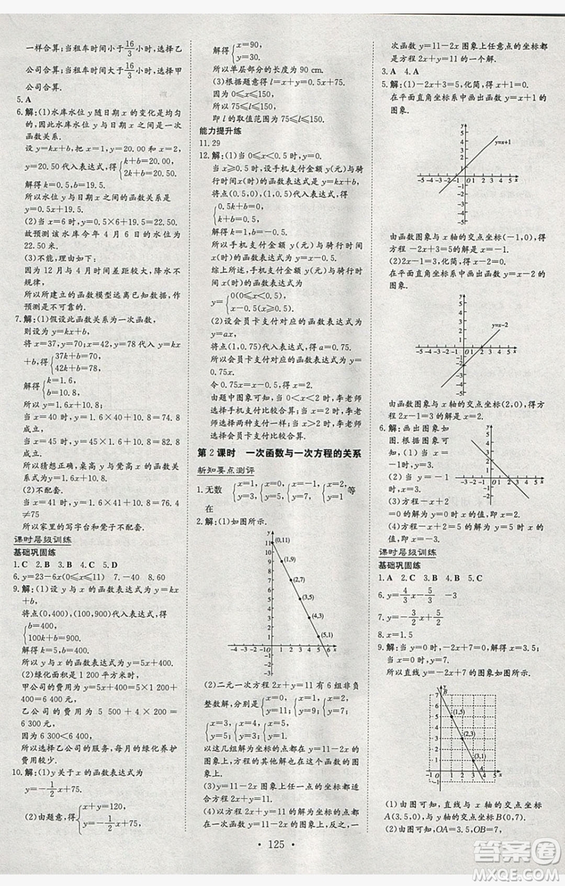 2019導(dǎo)與練練案課時練課時作業(yè)本八年級下冊數(shù)學(xué)湘教版答案