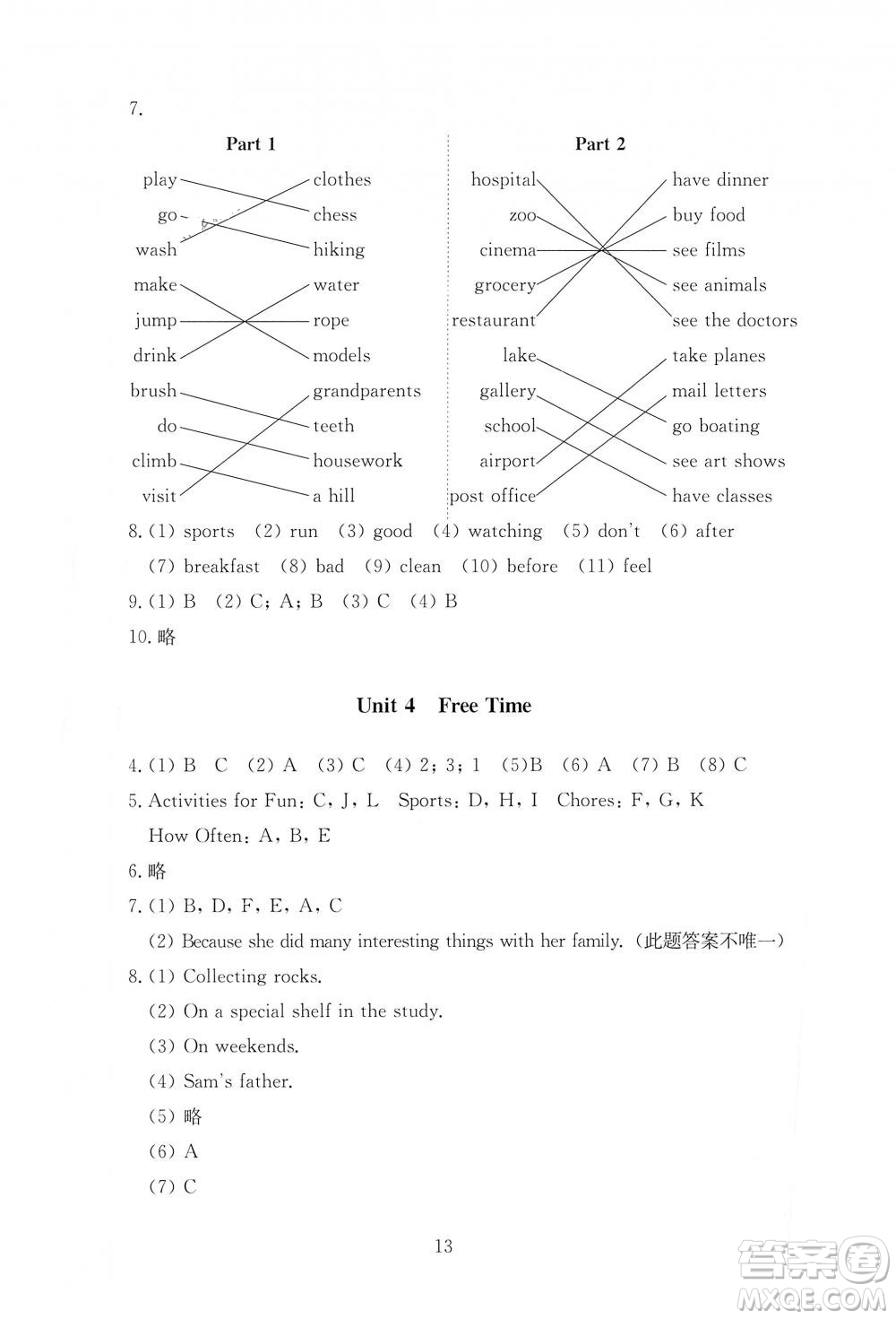 2019春海淀名師伴你學同步學練測六年級英語下冊人教版參考答案