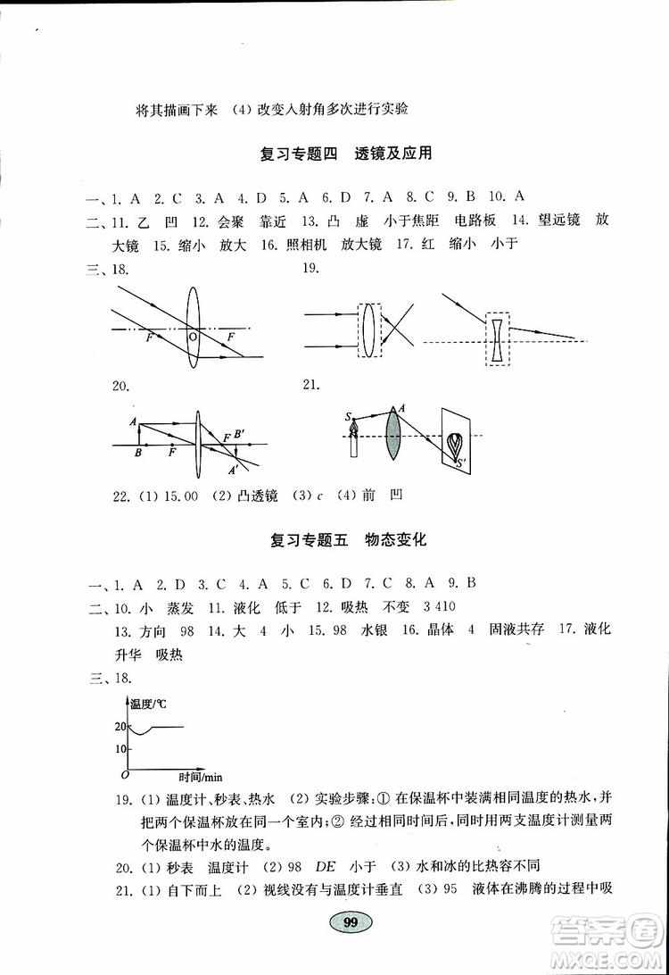 教科版2019年金鑰匙物理試卷九年級下冊參考答案