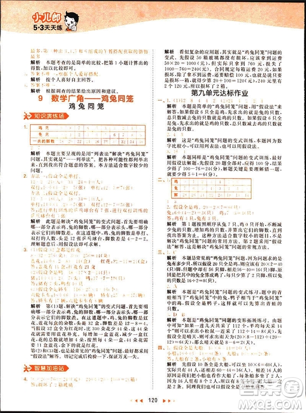 小兒郎2019春53天天練四年級(jí)下冊(cè)小學(xué)數(shù)學(xué)人教版參考答案