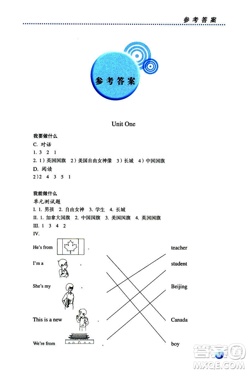 人教金學(xué)典2019年同步解析與測評小學(xué)三年級下冊英語人教PEP版答案