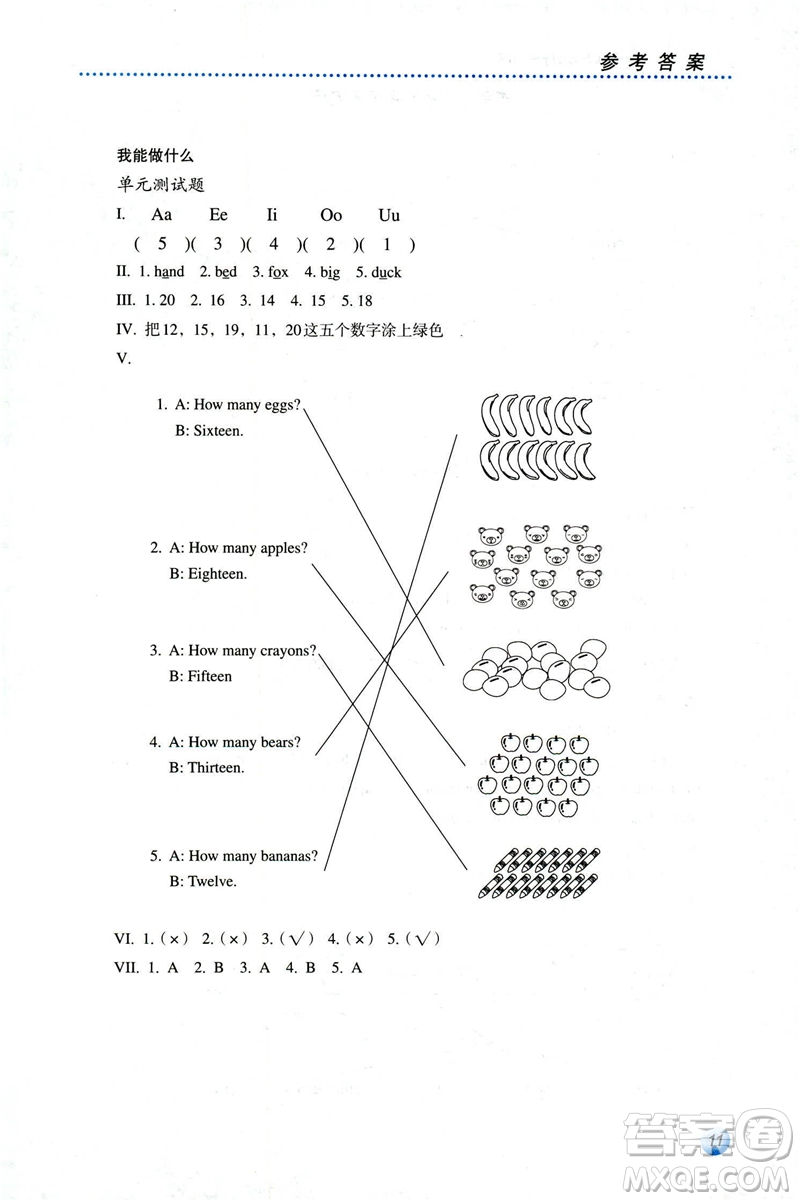 人教金學(xué)典2019年同步解析與測評小學(xué)三年級下冊英語人教PEP版答案