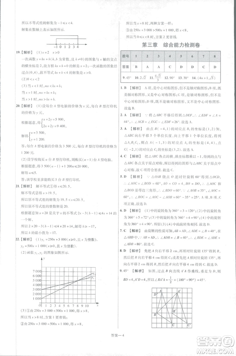 2019版天星教育初中一遍過八年級下冊數(shù)學9787565129964北師大版BSD答案