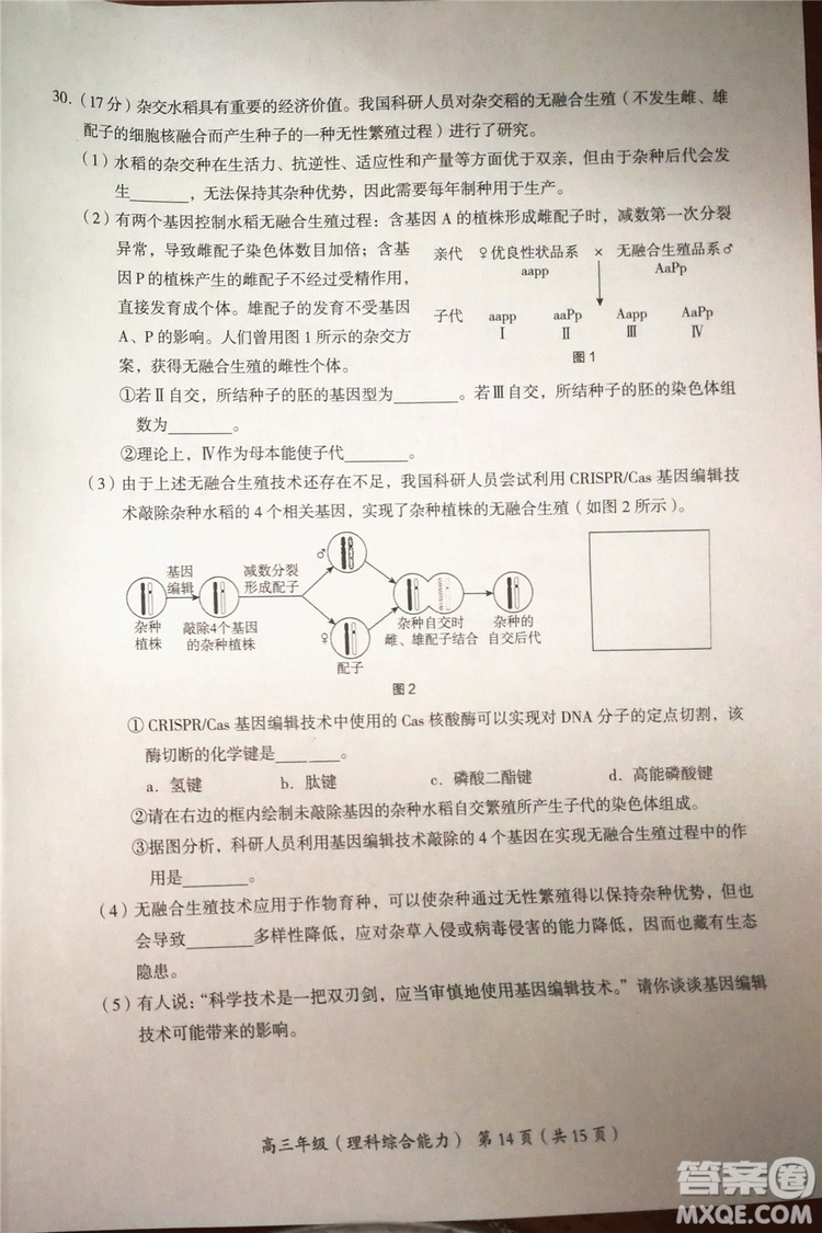 2019年北京海淀區(qū)高三零模文綜理綜試題及答案解析