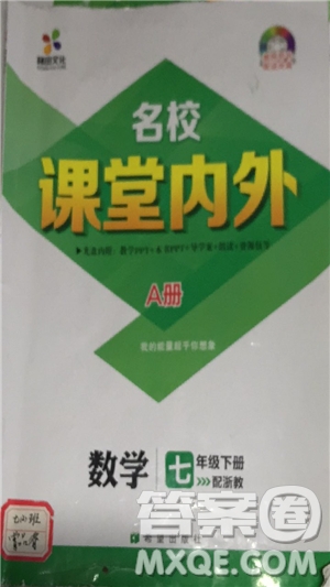 梯田文化2019年七年級下冊數(shù)學名校課堂內(nèi)外浙教版參考答案