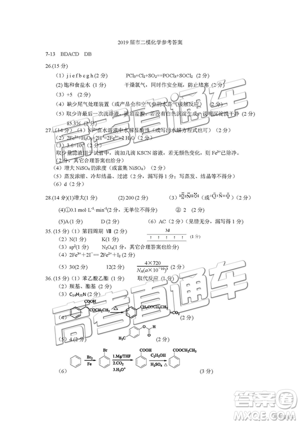 2019年3月上饒二模高三文綜理綜試題及參考答案