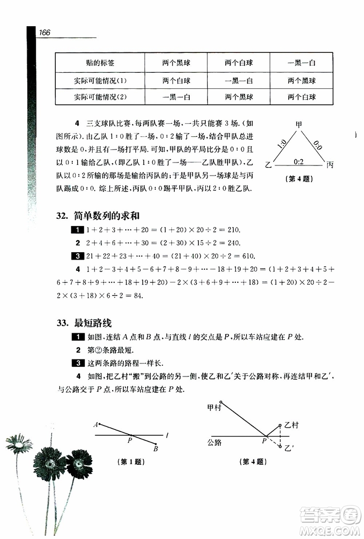 2019年優(yōu)等生數(shù)學(xué)第三版三年級(jí)參考答案