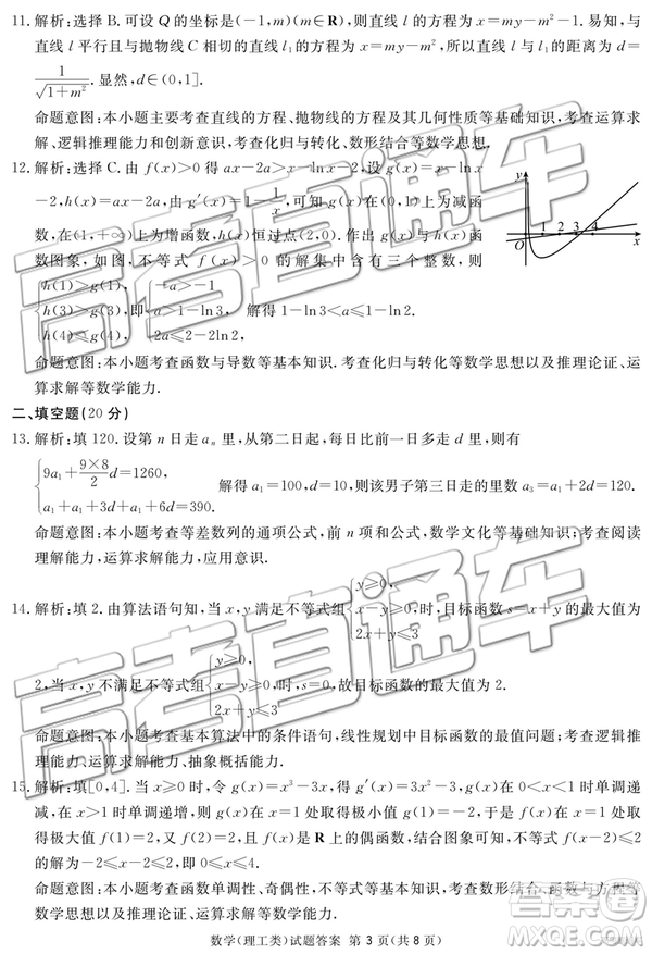 2019年廣安、眉山、遂寧、內(nèi)江、資陽、樂山六市二診文理數(shù)試題及參考答案