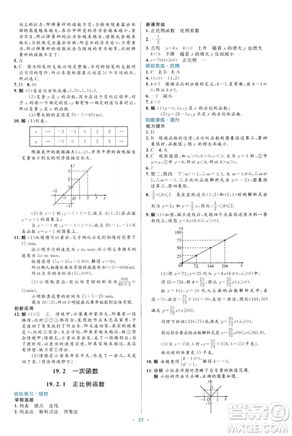 2019最新版初中同步與測控優(yōu)化設(shè)計(jì)數(shù)學(xué)八年級下冊人教版答案