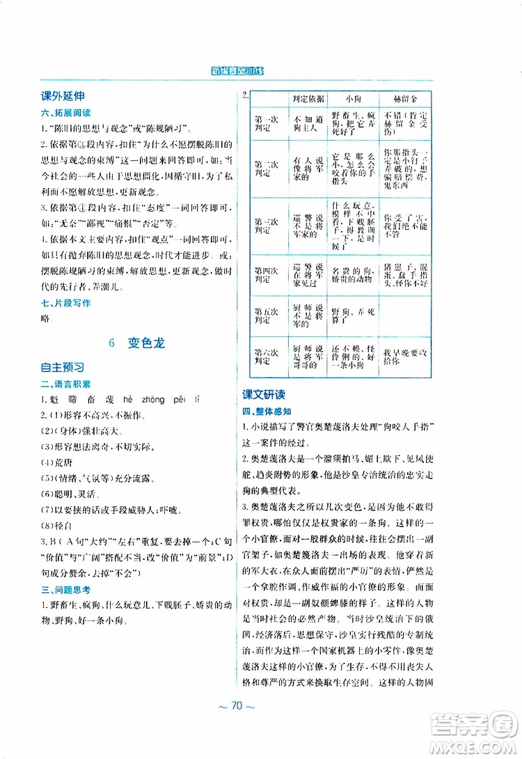 2019春新編基礎(chǔ)訓(xùn)練九年級語文下冊人教版RJ版參考答案