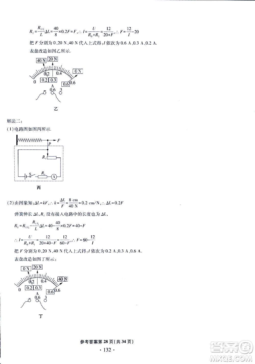 2019年一本必勝中考物理模擬試題參考答案