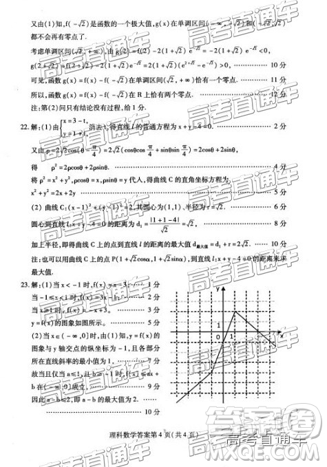 2019包頭二模文理數(shù)試題及參考答案