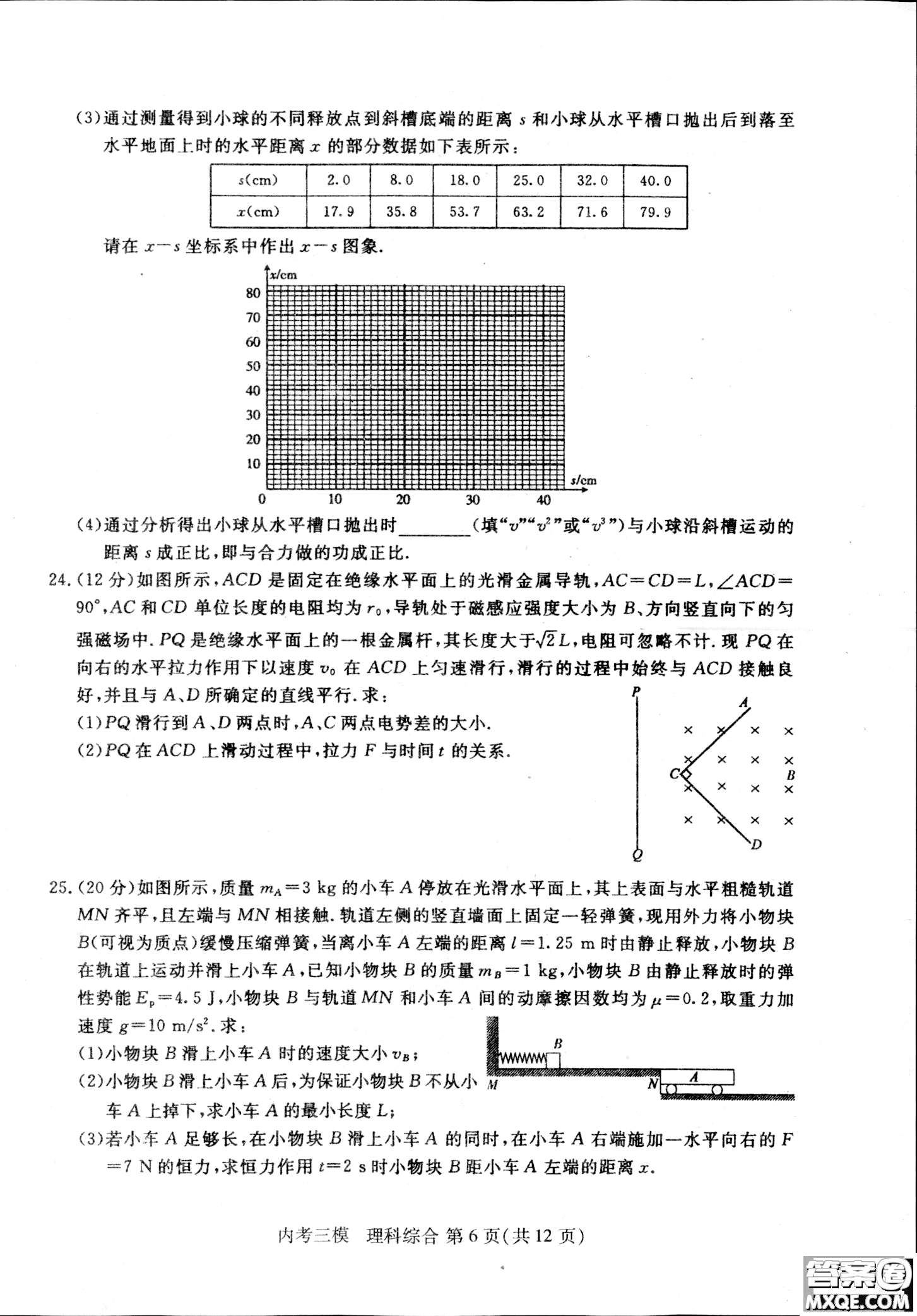 2019哈三中高三第三次模擬考試?yán)砭C試題及答案