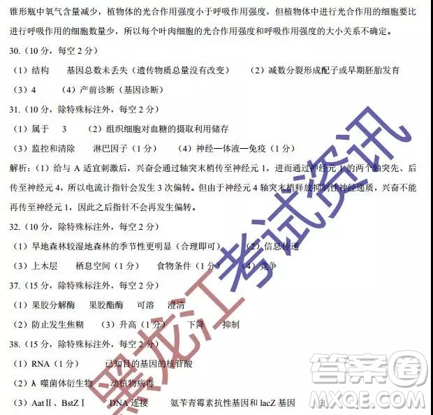 2019年?yáng)|三省三校三模文理綜試題及參考答案