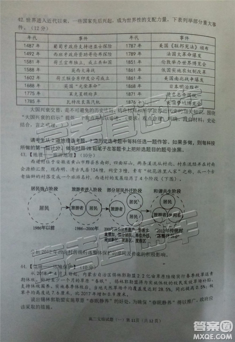 2019年菏澤煙臺(tái)二模文理綜試題及參考答案