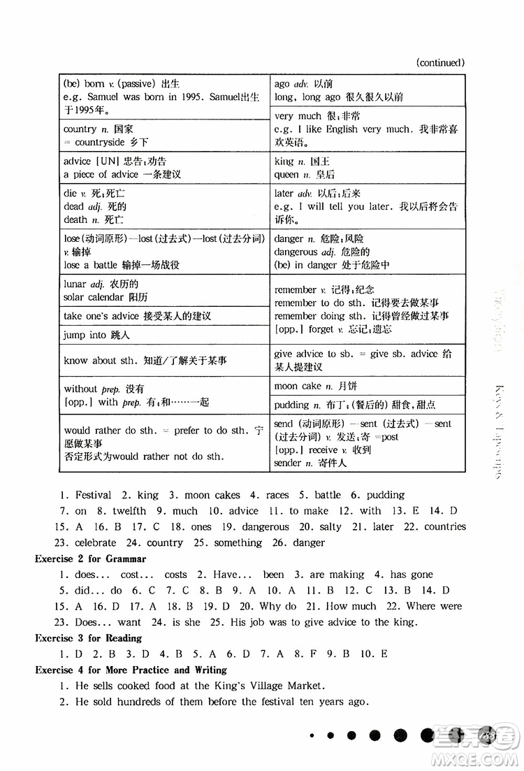 2019年華東師大版一課一練六年級(jí)英語(yǔ)N版牛津版第二學(xué)期參考答案