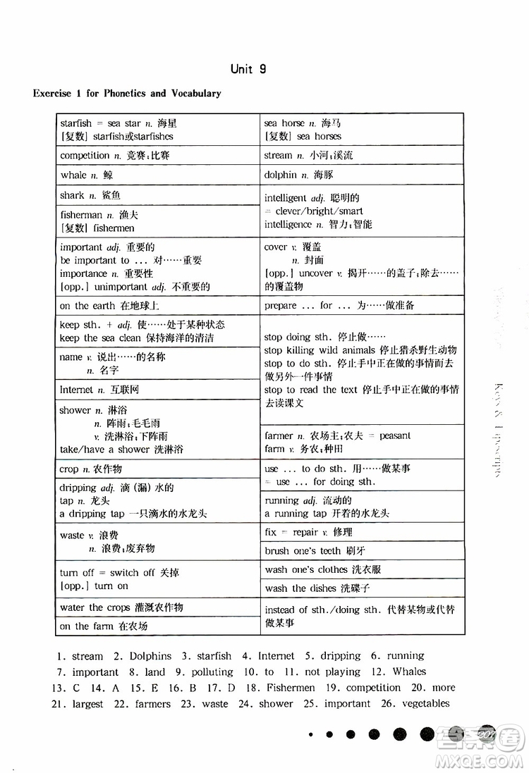 2019年華東師大版一課一練六年級(jí)英語(yǔ)N版牛津版第二學(xué)期參考答案