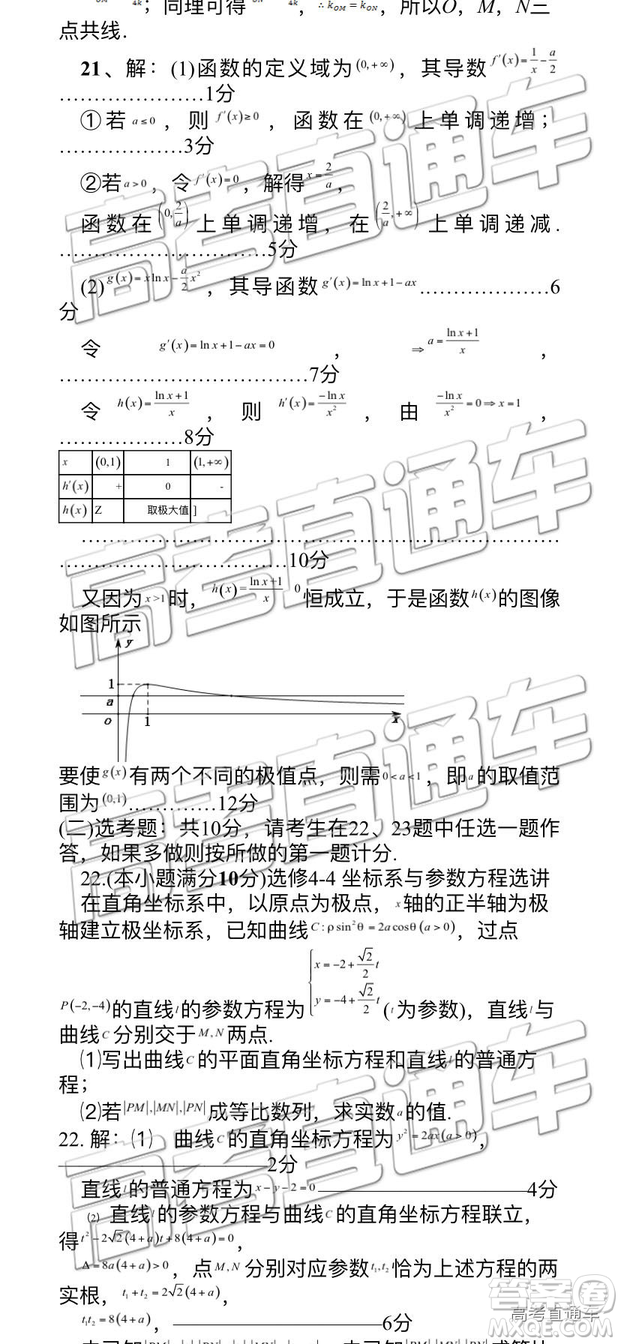 2019年沈陽三模文理數(shù)試題及參考答案