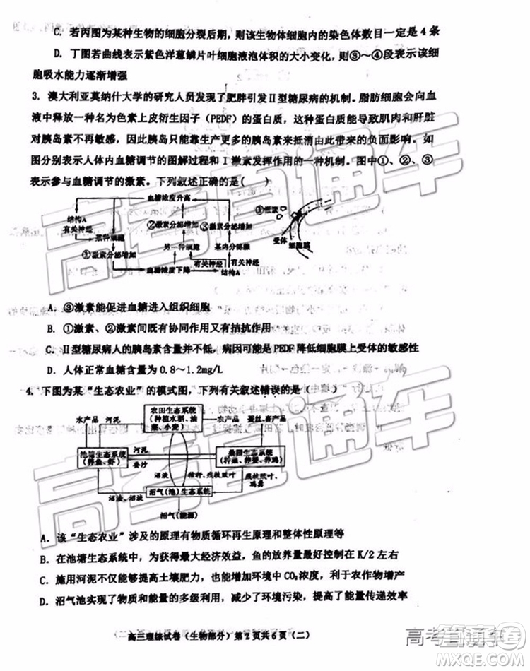 2019年天津河西區(qū)高三二模文理綜試題及答案