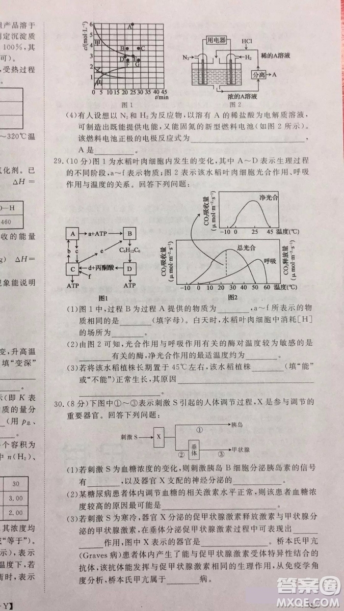 2019年普通高等學(xué)校招生全國(guó)統(tǒng)一考試沖刺預(yù)測(cè)卷四理科綜合試題及答案