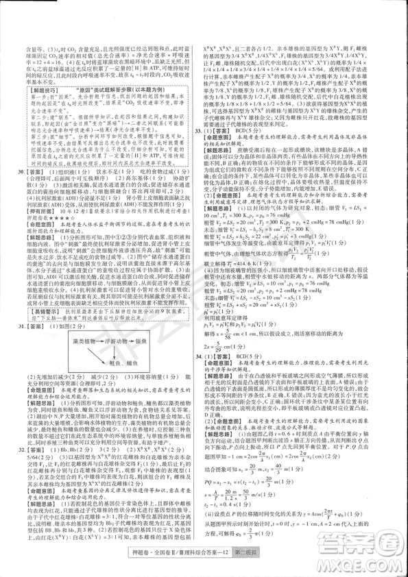 2019年高考最后一卷第一-七模擬理綜試題及答案