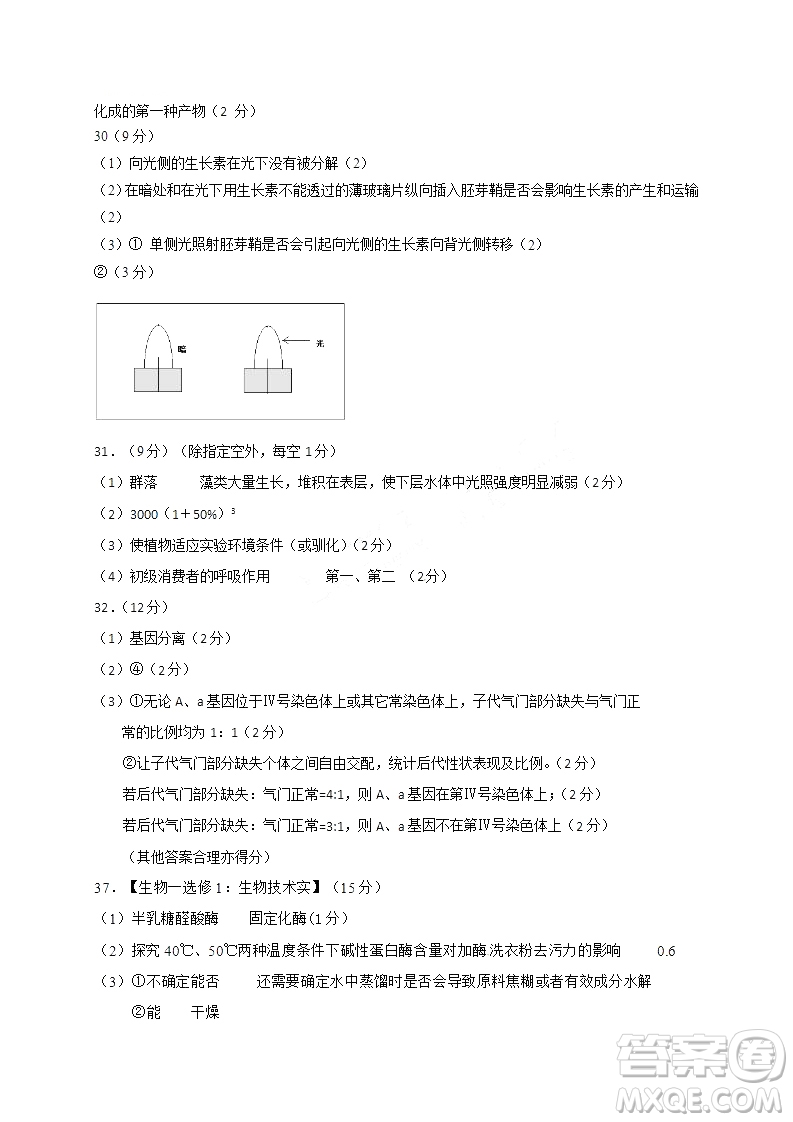 2019年江西省名校臨川一中南昌二中高三5月聯(lián)考理科綜合試題及答案