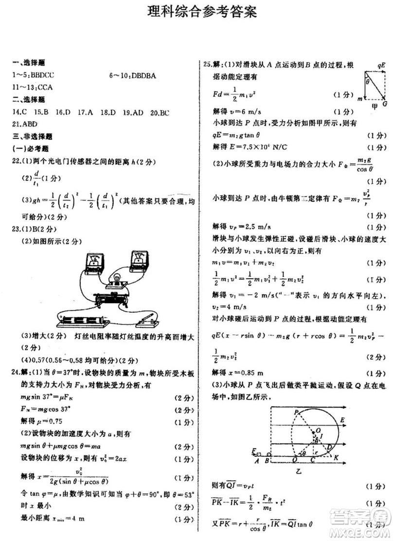 2019年衡水中學終極押題卷理綜試題及答案