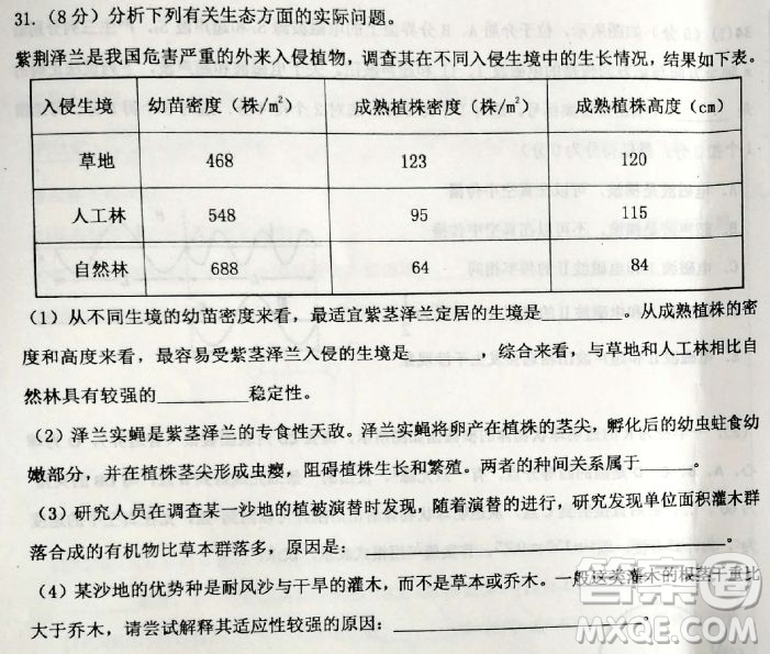 2019河北衡水中學高考前最后一次模擬理綜試題及答案