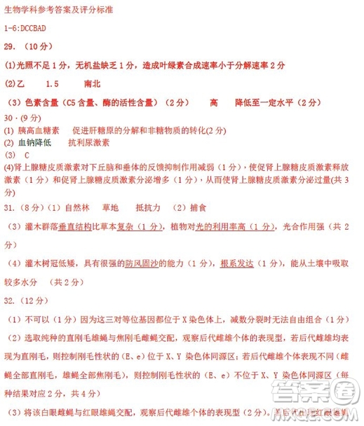 2019河北衡水中學高考前最后一次模擬理綜試題及答案