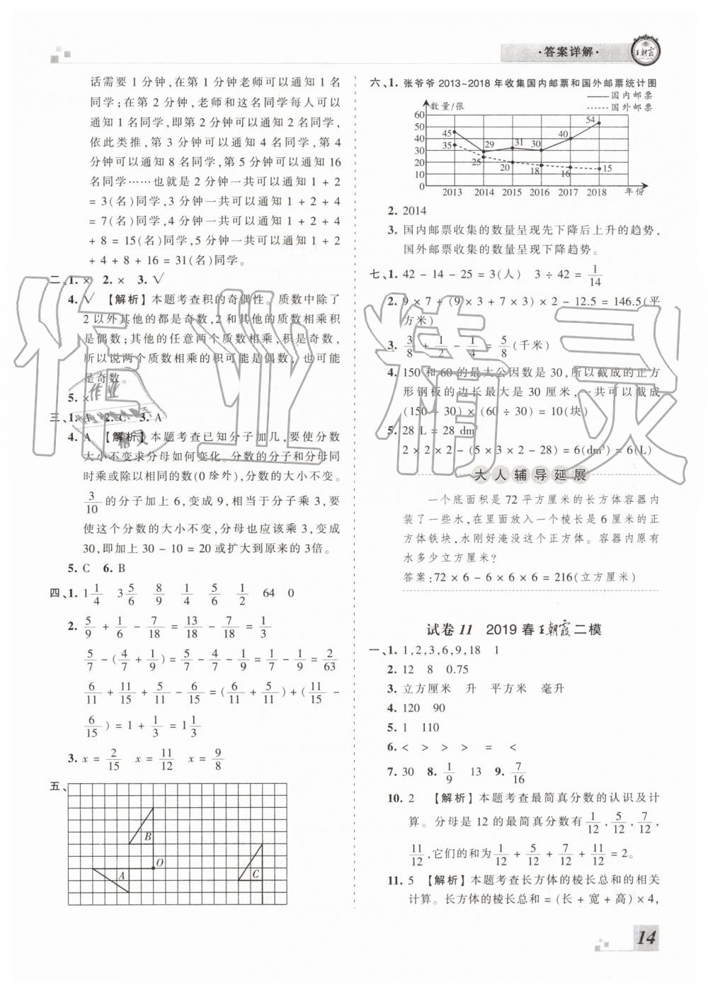 王朝霞各地期末試卷精選2019年五年級(jí)數(shù)學(xué)下冊(cè)人教版河南專版答案