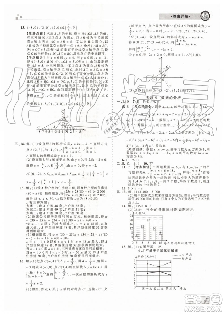 2019年人教版河南專版王朝霞各地期末試卷精選八年級數(shù)學下冊答案