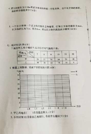 路北區(qū)2018-2019學(xué)年度第二學(xué)期期末檢測五年級數(shù)學(xué)試卷及答案