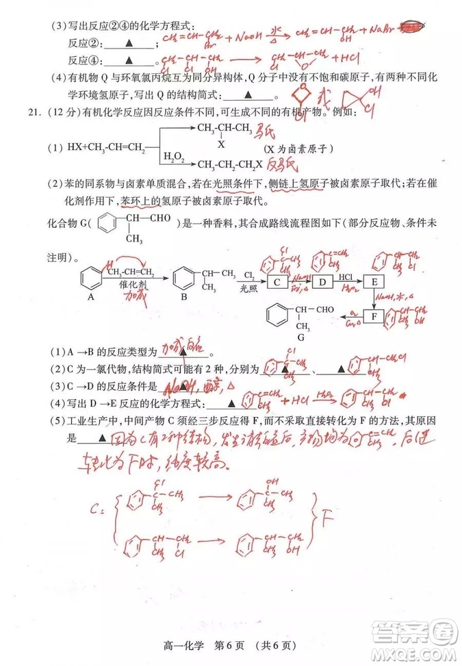 2019年蘇州市高一下學(xué)期化學(xué)期末試題及答案解析