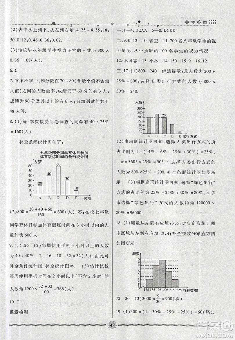 新疆文化出版社2019年暑假生活八年級(jí)數(shù)學(xué)冀教版答案