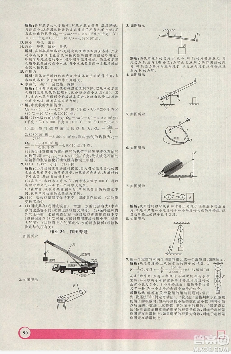 上海大學出版社2019鐘書金牌暑假作業(yè)導與練八年級物理上海專版答案