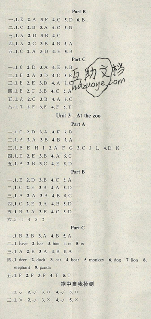 2019年學(xué)習(xí)總動(dòng)員暑假總復(fù)習(xí)三年級(jí)英語(yǔ)人教版RJ參考答案