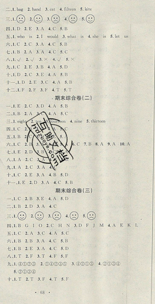 2019年學(xué)習(xí)總動(dòng)員暑假總復(fù)習(xí)三年級(jí)英語(yǔ)人教版RJ參考答案