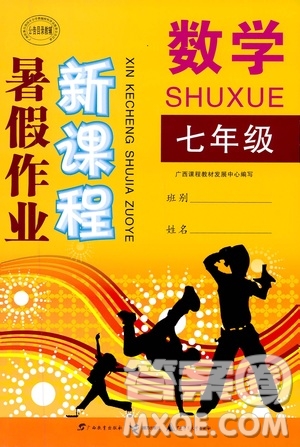 2019年新課程暑假作業(yè)七年級(jí)數(shù)學(xué)參考答案