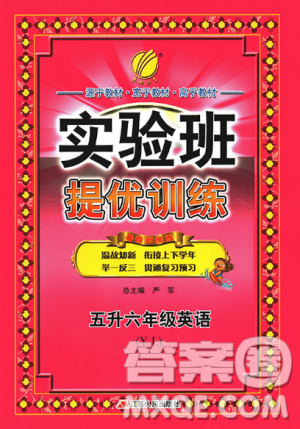 2019實驗班提優(yōu)訓(xùn)練暑假銜接版五升六年級英語譯林版參考答案