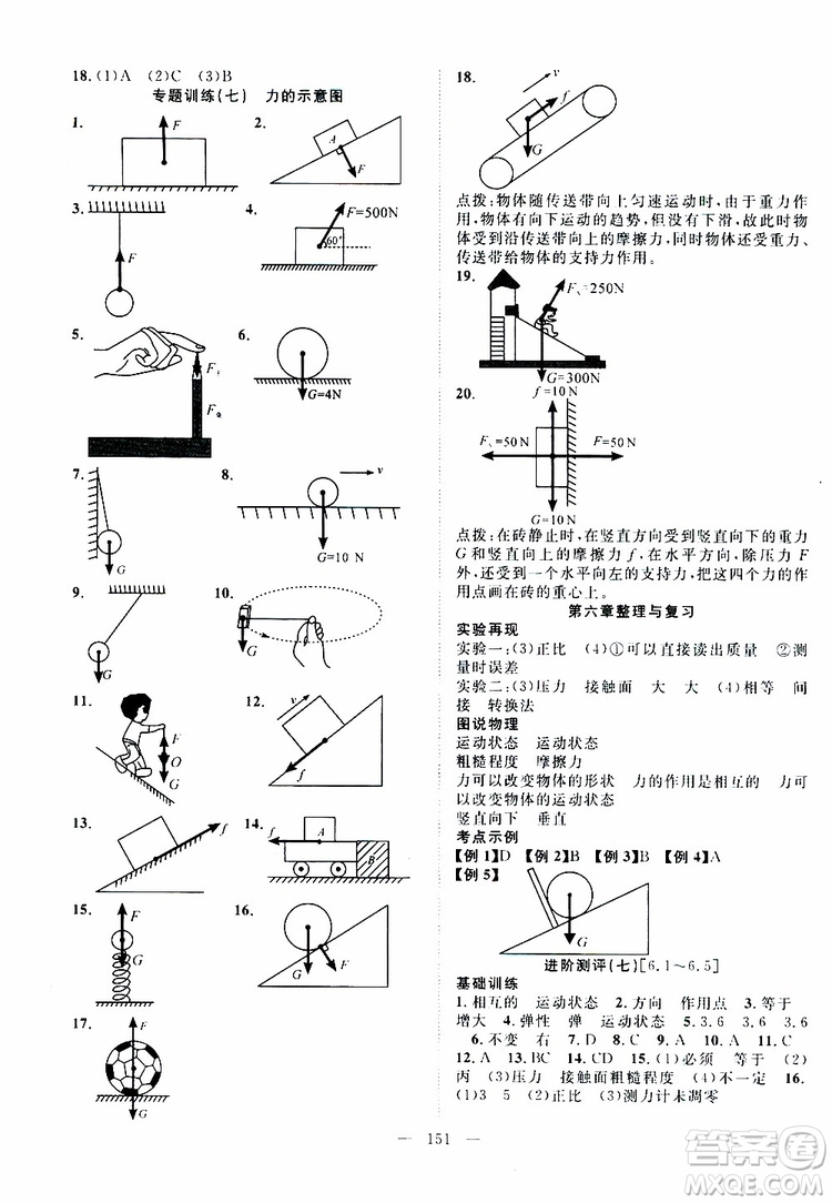 萬羽文化2019年秋名師學(xué)案分層進(jìn)階學(xué)習(xí)法八年級(jí)上冊(cè)物理HK滬科版參考答案